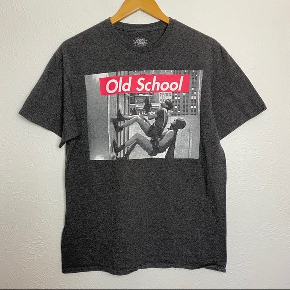 Batman Other - Old School Batman Graphic Black & White Tee Shirt